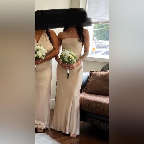 Show Me Your MuMu Dresses & Skirts - Show Me Your Mumu Champagne Tube Maxi Dress